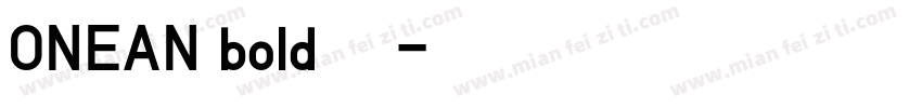 ONEAN bold字体字体转换
